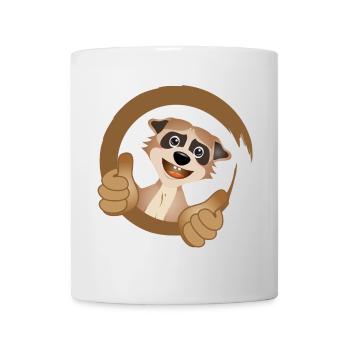 cooles Erdmännchen mit Daumen nach oben - Tasse - Weiß - Vorne