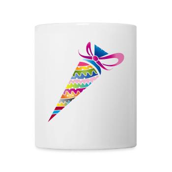 Sac d’école à motifs colorés pour la scolarisation - Mug blanc - blanc - Devant
