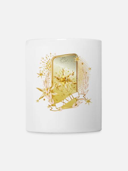 carte de tarot or scintillant avec l’étoile symbole - Mug blanc - blanc