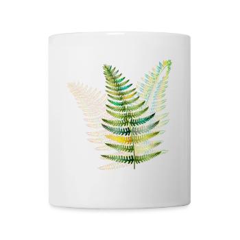 filigranes Trio de fougères de couleurs vives délicates - Mug blanc - blanc - Devant