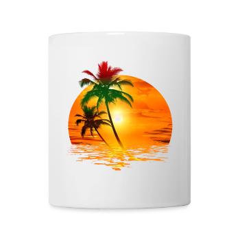 Travel Exotic Palmen Sonne - Tasse - Weiß - Vorne
