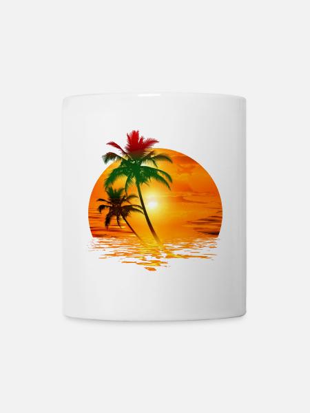 Travel Exotic Palmen Sonne - Tasse - Weiß
