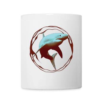 Weißer Hai - Tasse - Weiß - Vorne