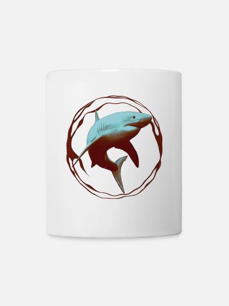 Weißer Hai - Tasse - Weiß