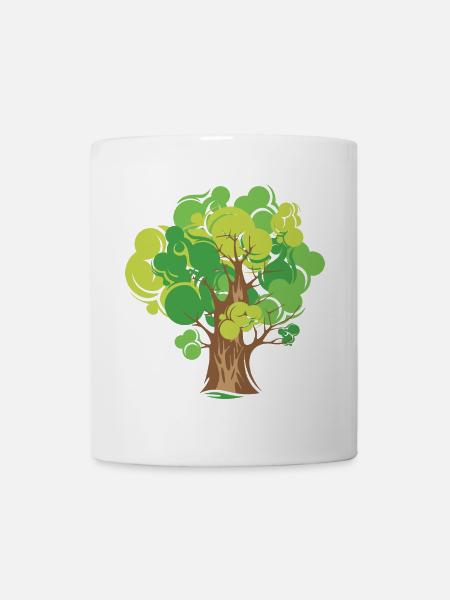 arbres nature nature bio nature illustration - Mug blanc - blanc