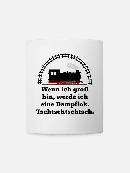 Dampflok Spruch Baby Junge Eltern - Tasse - Weiß