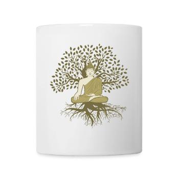T-shirt de relaxation de l’arbre de vie de méditation zen - Mug blanc - blanc - Devant