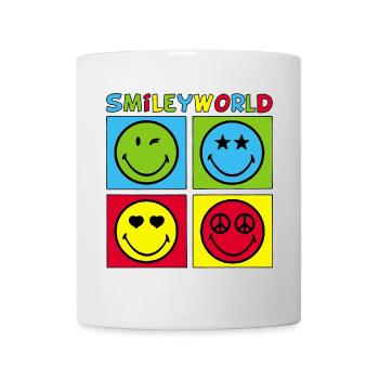 Smileys et quadrichromie - Mug blanc - blanc - Devant