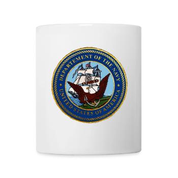 NAVY USA DEBARQUEMENT NORMANDIE Louis RUNEMBERG © - Mug blanc - blanc - Devant