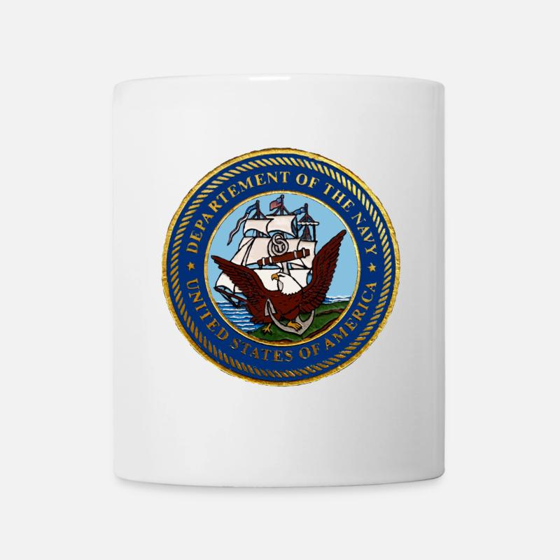 NAVY USA DEBARQUEMENT NORMANDIE Louis RUNEMBERG © - Mug blanc - blanc