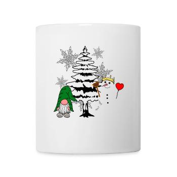 Forêt de Noël Nikolaus Schneemann Père Noël - Mug blanc - blanc - Devant