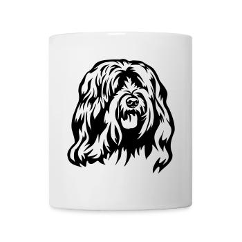 Tibetan Terrier Head - Mug - white - Front