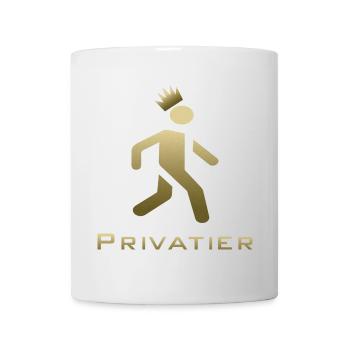 Privatier Design in Gold - Tasse - Weiß - Vorne