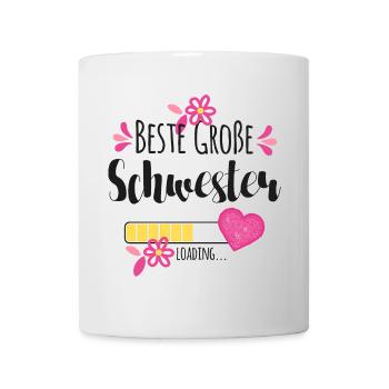 Beste Große Schwester Loading - Tasse - Weiß - Vorne
