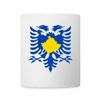 Albanien Kosovo Flagge - Tasse - Weiß - Vorne