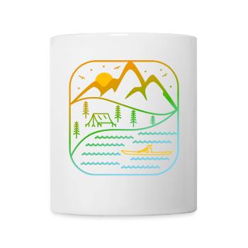 Kajak Outdoor Sport Rudern Paddeln Kanu Design - Tasse - Weiß - Vorne