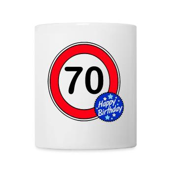 70e anniversaire , 70 , Joyeux anniversaire (25) - Mug blanc - blanc - Devant