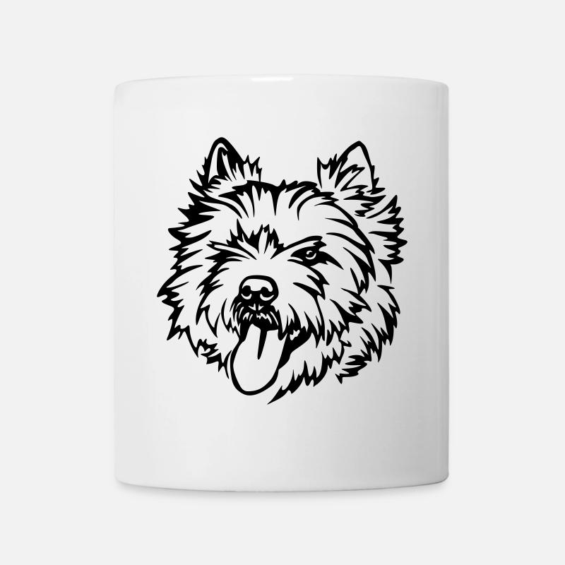 Tête de Cairn Terrier - Mug blanc - blanc