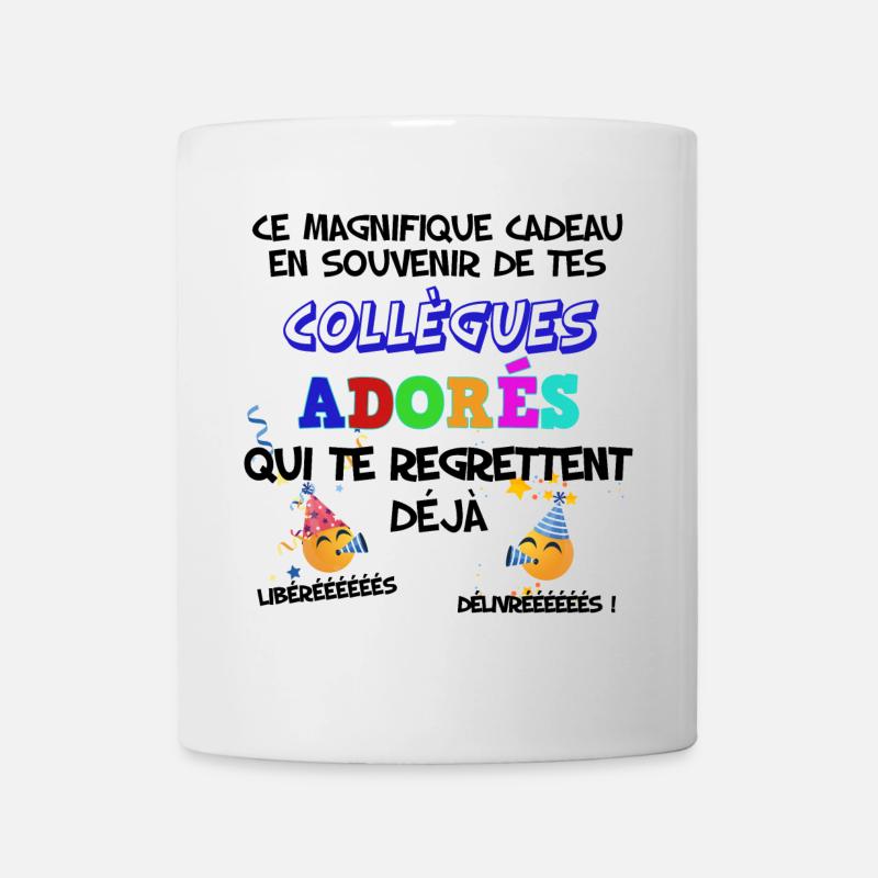 Collègue idée cadeau drôle départ - Mug blanc - blanc