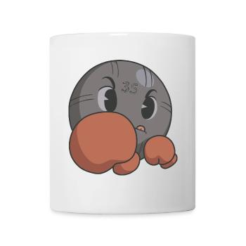 Boules de boules pour gants de boxe Bouler Boxer - Mug blanc - blanc - Devant