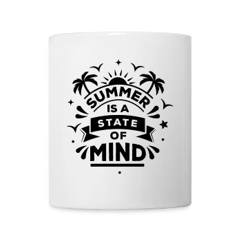 Der Sommer ist ein Geisteszustand, in Schwarz - Tasse - Weiß - Vorne