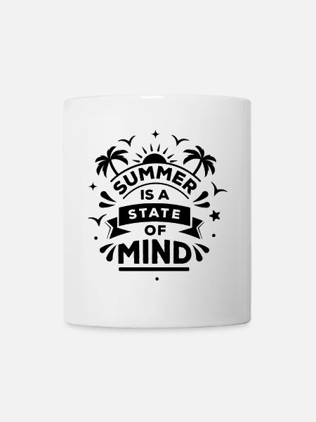L’été est un état d’, en noir - Mug blanc - blanc