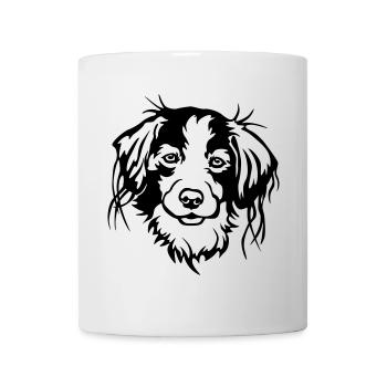 Tête de Kooikerhondje - Mug blanc - blanc - Devant