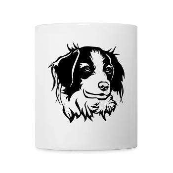 Tête de Kooikerhondje - Mug blanc - blanc - Devant