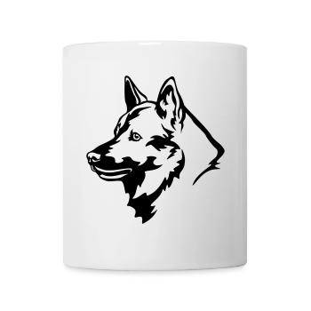 Norwegischer Elchhund Kopf - Tasse - Weiß - Vorne