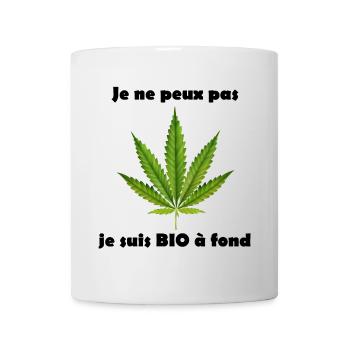 Stylized cannabis leaf for clothing - Mug - white - Front