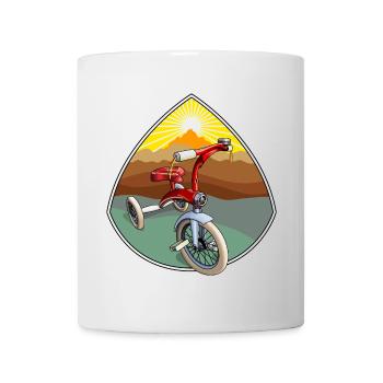 Le tricycle fait du bien - Mug blanc - blanc - Devant