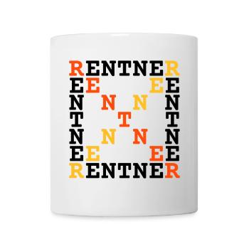 Rentner (waagerecht, senkrecht u. diagonal lesbar) - Tasse - Weiß - Vorne