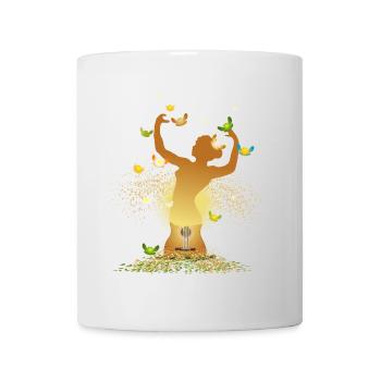 surreal guitar motif with dancer - Mug - white - Front