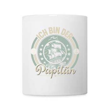 Papitän Vater Papa Segeln Segler Segelboot - Tasse - Weiß - Vorne