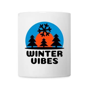 Ambiance hivernale (soleil, voûte céleste, flocon de neige) - Mug blanc - blanc - Devant