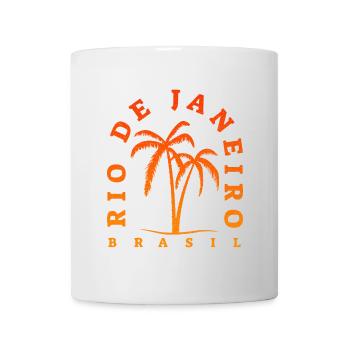 Rio de Janeiro Palm Tree Retro - Tasse - Weiß - Vorne