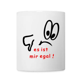 es ist mir egal, comic - Tasse - Weiß - Vorne