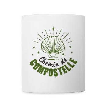 Chemin de compostelle, camino de Santiago - Mug blanc - blanc - Devant