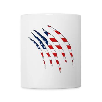 USA claws cuts america - Tasse - Weiß - Vorne