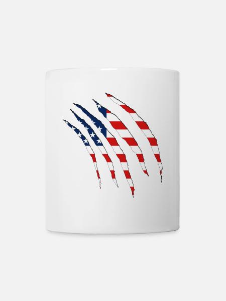 USA claws cuts america - Tasse - Weiß
