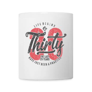 Das Leben beginnt bei Thirty Tee - Tasse - Weiß - Vorne