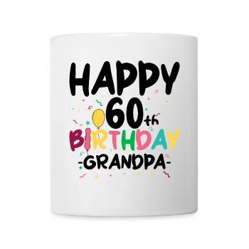 Thème vibrant des lettres d’anniversaire en confettis - Mug blanc - blanc - Devant