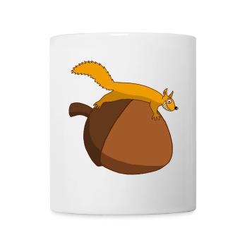 L'écureuil contre le gland - Mug blanc - blanc - Devant