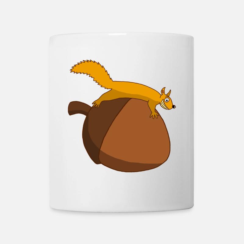 Das Eichhörnchen gegen die Eichel - Tasse - Weiß