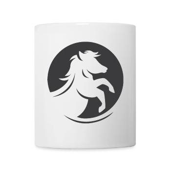 Pferd Symbol Logo icon Illustration Emblem Wappen - Tasse - Weiß - Vorne