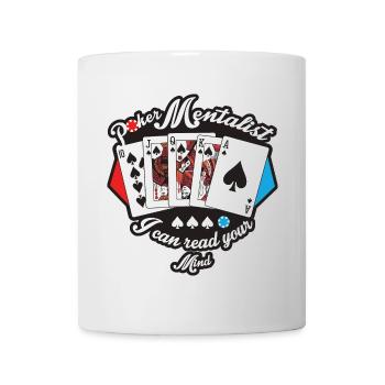 Poker Gedanken Leser - Tasse - Weiß - Vorne
