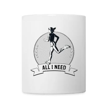 RUNNING emblem JOGGER - Mug - white - Front