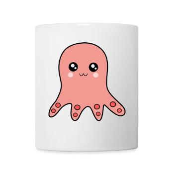 Kawaii Oktopus Kawaii Mädchen Kawaii Manga - Tasse - Weiß - Vorne