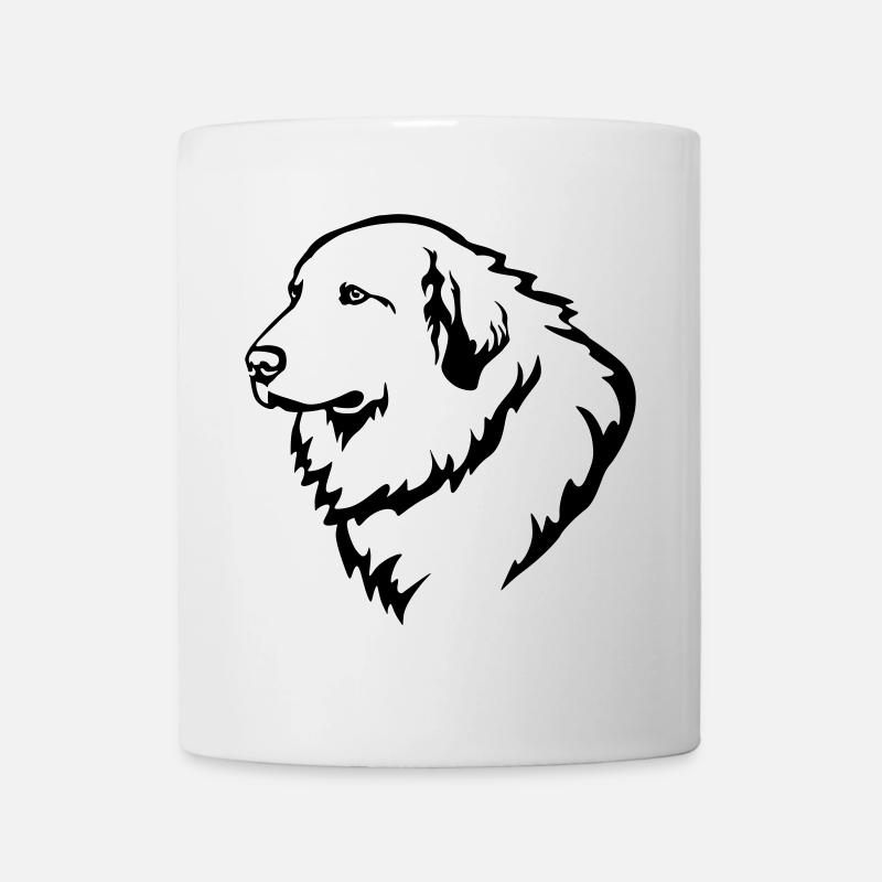 Tête de chien de montagne des Pyrénées - Mug blanc - blanc