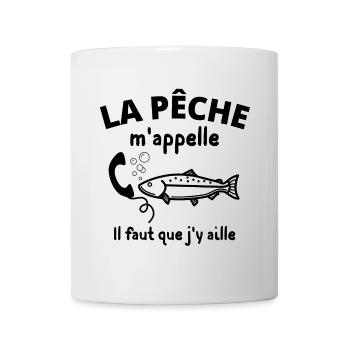 pêche, pêcheur, fan de pêche - Mug blanc - blanc - Devant